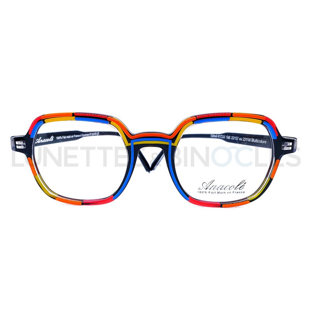 Monture De Lunettes De Vue Neuve Anacole - Fabriqué à Troyes En France, Femme, Multicolore